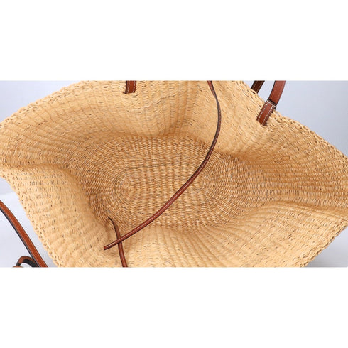 Shell Basket Bag Woven Raffia Medium