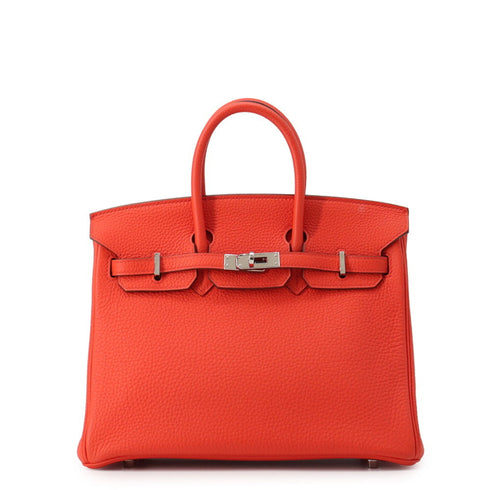 Birkin Handbag Red Togo with Palladium Hardware 25