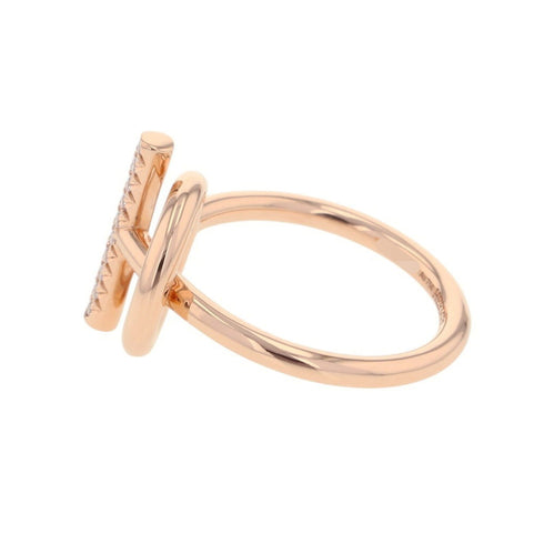 Echappee Mini Ring 18K Rose Gold with 10 Diamonds