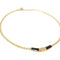 Pendant Necklace Metal Gold with Rhinestones