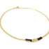 Pendant Necklace Metal Gold with Rhinestones
