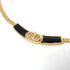 Pendant Necklace Metal Gold with Rhinestones