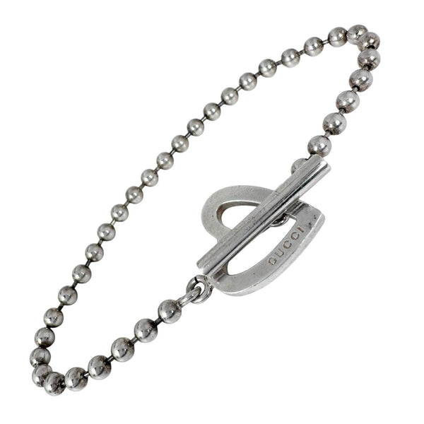 Ball Chain Heart Bracelet Sterling Silver
