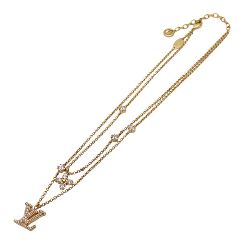 Pendant Necklace Rhinestone Gold