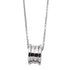 B Pendant Necklace 18K White Gold