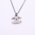 CC Logo Pendant Necklace Sterling Silver