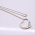 Open Heart Pendant Necklace Sterling Silver 25mm