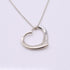 Open Heart Pendant Necklace Sterling Silver 25mm