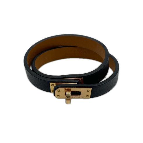 Kelly Bracelet Leather and Pink Gold