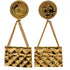 CC Logo Clip-On Earrings Metal Gold-Tone Metal