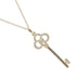 Crown Key Pendant Necklace 18K Yellow Gold