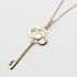 Crown Key Pendant Necklace 18K Yellow Gold