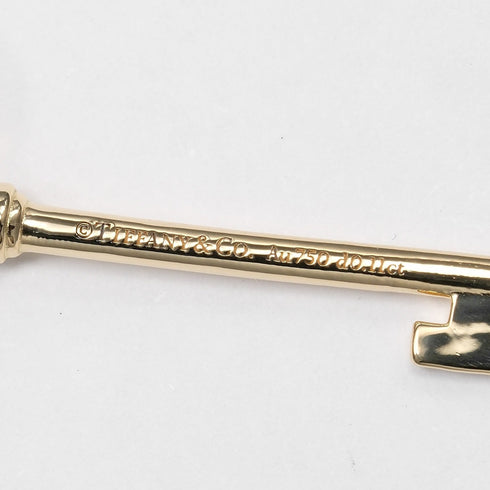 Crown Key Pendant Necklace 18K Yellow Gold