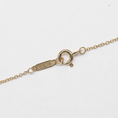 Crown Key Pendant Necklace 18K Yellow Gold