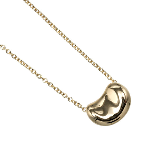 Bean Pendant Necklace 18K Yellow Gold 7.4mm