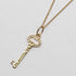 Oval Key Pendant Necklace 18K Yellow Gold With Diamonds