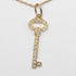 Oval Key Pendant Necklace 18K Yellow Gold With Diamonds