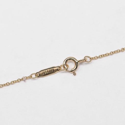 Oval Key Pendant Necklace 18K Yellow Gold With Diamonds