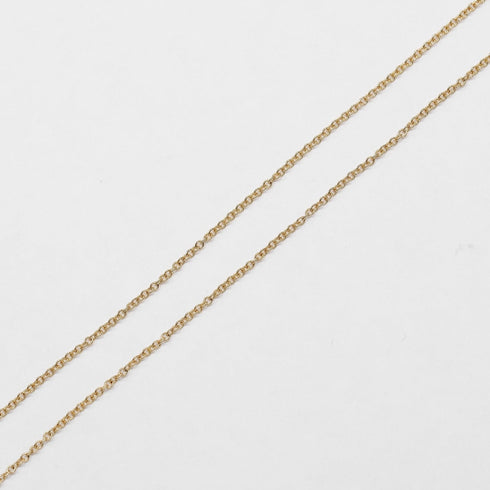 Oval Key Pendant Necklace 18K Yellow Gold With Diamonds