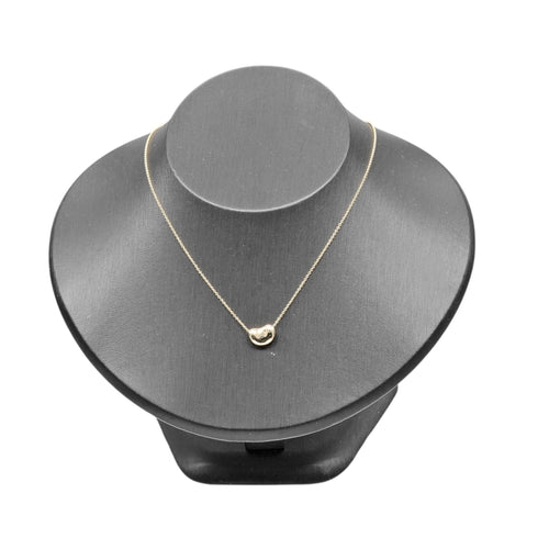 Bean Pendant Necklace 18K Yellow Gold 7.74mm
