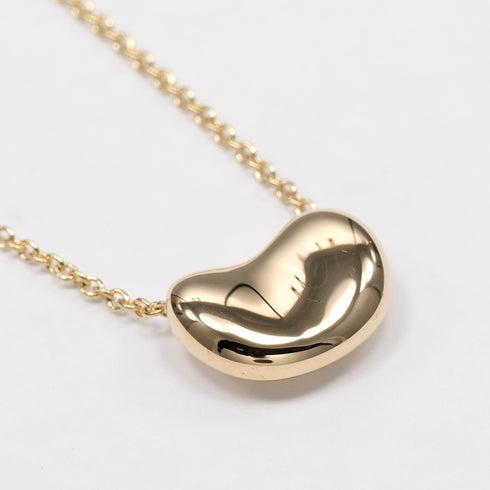 Bean Pendant Necklace 18K Yellow Gold 7.74mm
