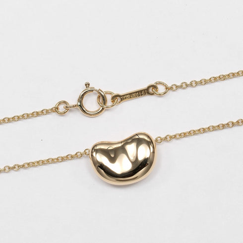 Bean Pendant Necklace 18K Yellow Gold 7.74mm