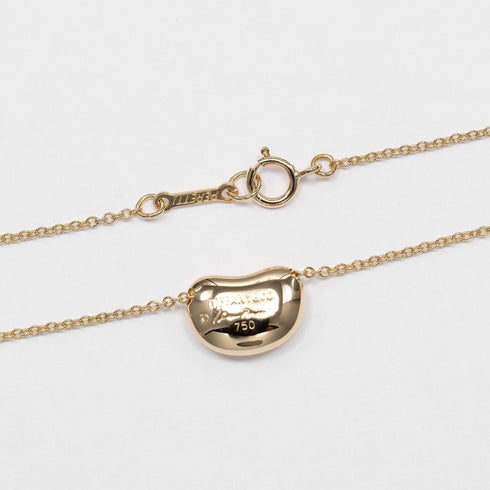 Bean Pendant Necklace 18K Yellow Gold 7.74mm