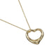Open Heart Pendant Necklace 18K Yellow Gold 13.5mm