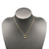 Open Heart Pendant Necklace 18K Yellow Gold 13.5mm