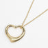 Open Heart Pendant Necklace 18K Yellow Gold 13.5mm