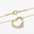Open Heart Pendant Necklace 18K Yellow Gold 13.5mm