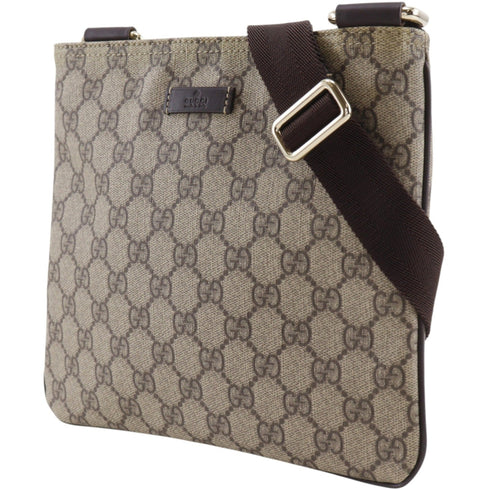 Zip Top Messenger Bag GG Coated Canvas Small