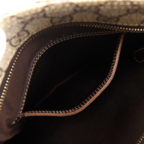Zip Top Messenger Bag GG Coated Canvas Small