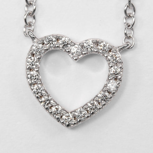 Pendant Necklace White Gold with Diamonds