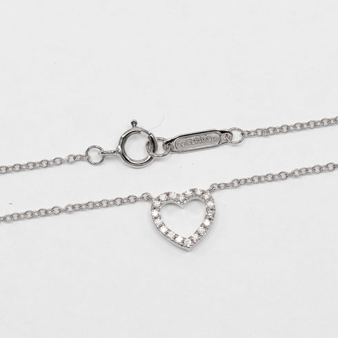 Pendant Necklace White Gold with Diamonds