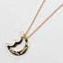 Crescent Moon Pendant Necklace Yellow Gold