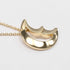 Crescent Moon Pendant Necklace Yellow Gold