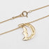 Crescent Moon Pendant Necklace Yellow Gold
