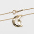 Crescent Moon Pendant Necklace Yellow Gold