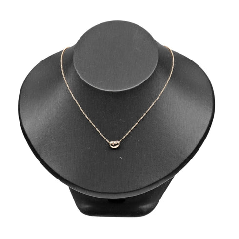 Bean Pendant Necklace 18K Rose Gold 6.33mm