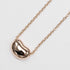 Bean Pendant Necklace 18K Rose Gold 6.33mm