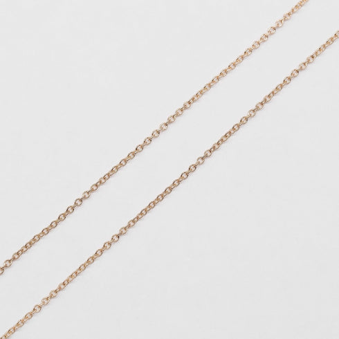 Bean Pendant Necklace 18K Rose Gold 6.33mm