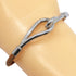 Bracelet Metal and Leather Brown