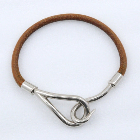 Bracelet Metal and Leather Brown