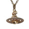 Orb Pendant Necklace Gold with Rhinestone