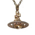 Orb Pendant Necklace Gold with Rhinestone