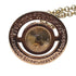 Orb Pendant Necklace Gold with Rhinestone