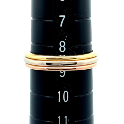 Vendome Louis Cartier Band Ring 18K Tricolor Gold