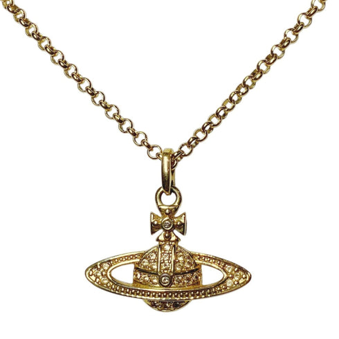 Bas Relief Pendant Necklace Gold Mini