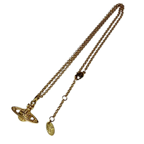 Bas Relief Pendant Necklace Gold Mini